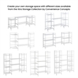 Xtra Storage Shelf Metal Extension Set of Two in White Finish