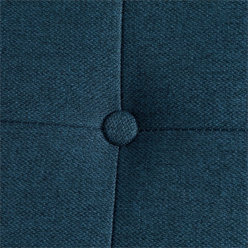 Take a Seat Andy Accent Chair in Blue Fabric with Solid Wood Legs