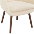 Convenience Concepts Take a Seat Charlotte Sherpa Accent Chair in Ivory Fabric