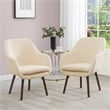 Convenience Concepts Take a Seat Charlotte Sherpa Accent Chair in Ivory Fabric