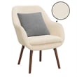 Convenience Concepts Take a Seat Charlotte Sherpa Accent Chair in Ivory Fabric