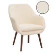 Convenience Concepts Take a Seat Charlotte Sherpa Accent Chair in Ivory Fabric