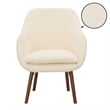 Convenience Concepts Take a Seat Charlotte Sherpa Accent Chair in Ivory Fabric