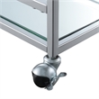 Town Square Chrome Metal Faux Marble Mirrored Bar Cart with Shelf