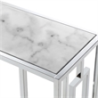 Convenience Concepts Town Square Chrome Metal Faux Marble C End Table