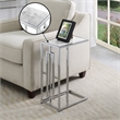 Convenience Concepts Town Square Chrome Metal Faux Marble C End Table