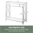 Convenience Concepts Omega Chrome Metal and Glass Hall Table with Shelf