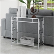 Convenience Concepts Omega Chrome Metal and Glass Hall Table with Shelf