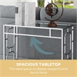 Convenience Concepts Omega Chrome Metal and Glass Hall Table with Shelf