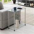 Convenience Concepts Designs2Go Classic Clear Glass Two-Tier Chairside End Table