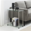 Convenience Concepts Designs2Go Classic Clear Glass Two-Tier Chairside End Table