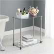 Convenience Concepts Designs2Go Classic Clear Glass Two-Tier Chairside End Table