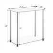 Convenience Concepts Designs2Go Classic Clear Glass Two-Tier Chairside End Table