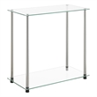 Convenience Concepts Designs2Go Classic Clear Glass Two-Tier Chairside End Table