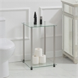 Designs2Go Classic Glass 2 Tier Square End Table
