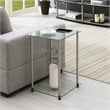 Designs2Go Classic Glass 2 Tier Square End Table