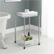Designs2Go Classic Glass 2 Tier Square End Table