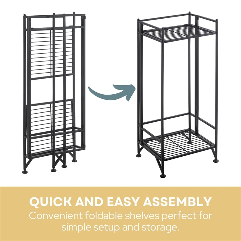 Convenience Concepts Xtra Storage 2 Tier Tall Folding Metal Plant Stand
