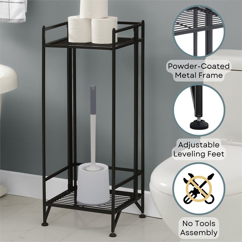 Convenience Concepts Xtra Storage 2 Tier Tall Folding Metal Plant Stand