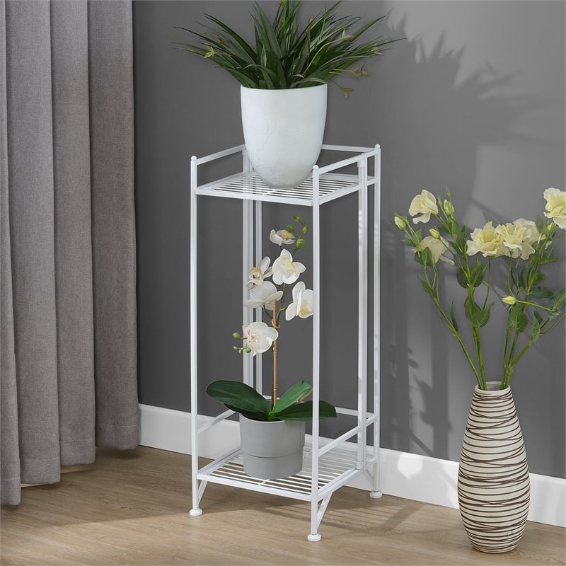 Convenience Concepts Xtra Storage 2 Tier Tall Folding Metal Plant Stand