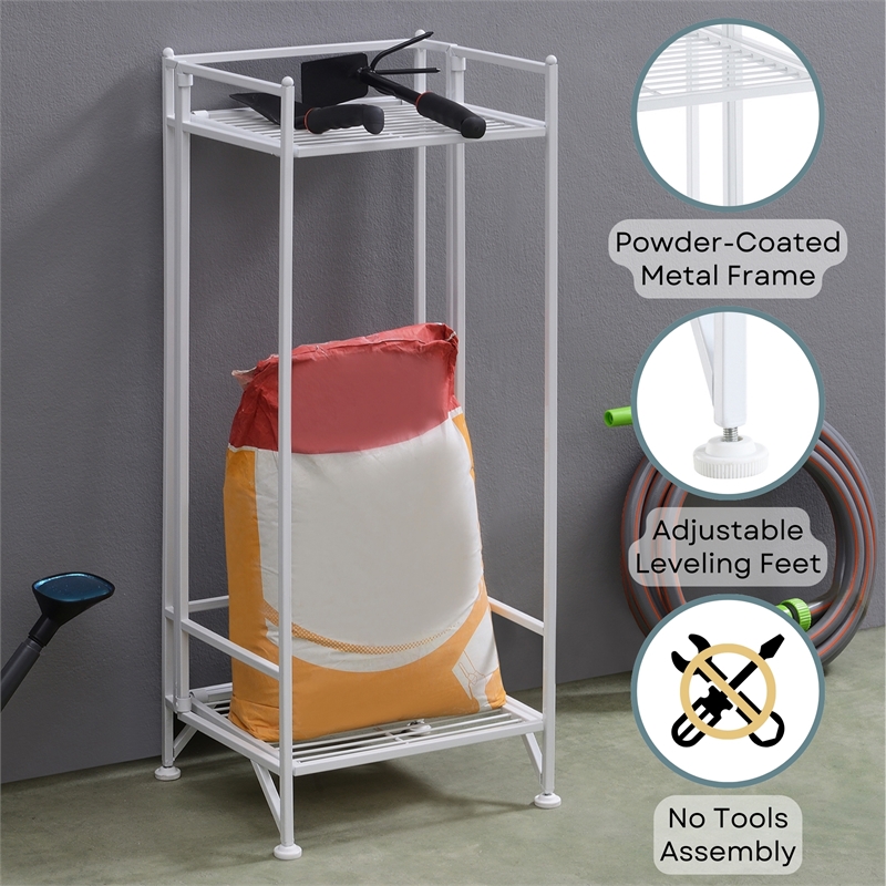 Convenience Concepts Xtra Storage 2 Tier Tall Folding Metal Plant Stand