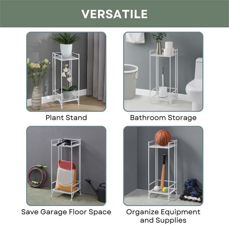 Convenience Concepts Xtra Storage 2 Tier Tall Folding Metal Plant Stand