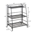 Convenience Concepts Xtra Storage Three-Tier Ladder Folding Black Metal Shelf
