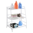 Convenience Concepts Xtra Storage Three-Tier Ladder Folding White Metal Shelf