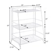 Convenience Concepts Xtra Storage Three-Tier Ladder Folding White Metal Shelf