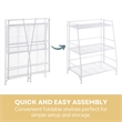 Convenience Concepts Xtra Storage Three-Tier Ladder Folding White Metal Shelf