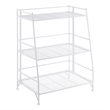 Convenience Concepts Xtra Storage Three-Tier Ladder Folding White Metal Shelf