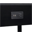 American Heritage Logan End Table with Charging Station in Black Wood Finish