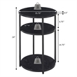 Designs2Go Simon Three-Tier End Table with USB Ports in Gray Wood Finish