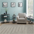 Designs2Go Simon Three-Tier End Table with USB Ports in Gray Wood Finish