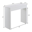 Convenience Concepts Northfield Wood Entryway Hall Table in White