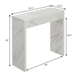 Convenience Concepts Northfield Wood Entryway Hall Table in White Marble