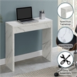 Convenience Concepts Northfield Wood Entryway Hall Table in White Marble