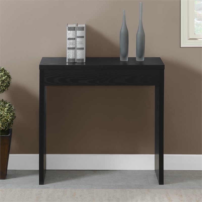 Convenience Concepts Northfield Wood Entryway Hall Table in Black