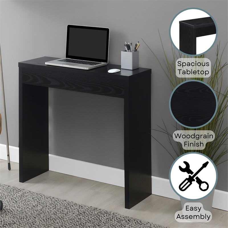 Convenience Concepts Northfield Wood Entryway Hall Table in Black