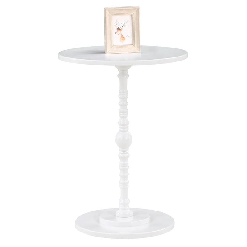 Classic Accents Sanibel Beach Spindle Table in White Wood Finish
