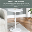 Classic Accents Sanibel Beach Spindle Table in White Wood Finish