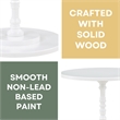Classic Accents Sanibel Beach Spindle Table in White Wood Finish