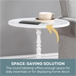 Classic Accents Sanibel Beach Spindle Table in White Wood Finish