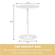 Classic Accents Sanibel Beach Spindle Table in White Wood Finish
