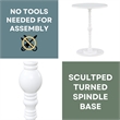 Classic Accents Sanibel Beach Spindle Table in White Wood Finish