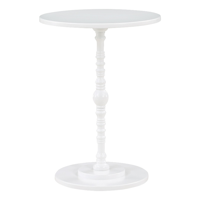 Classic Accents Sanibel Beach Spindle Table in White Wood Finish