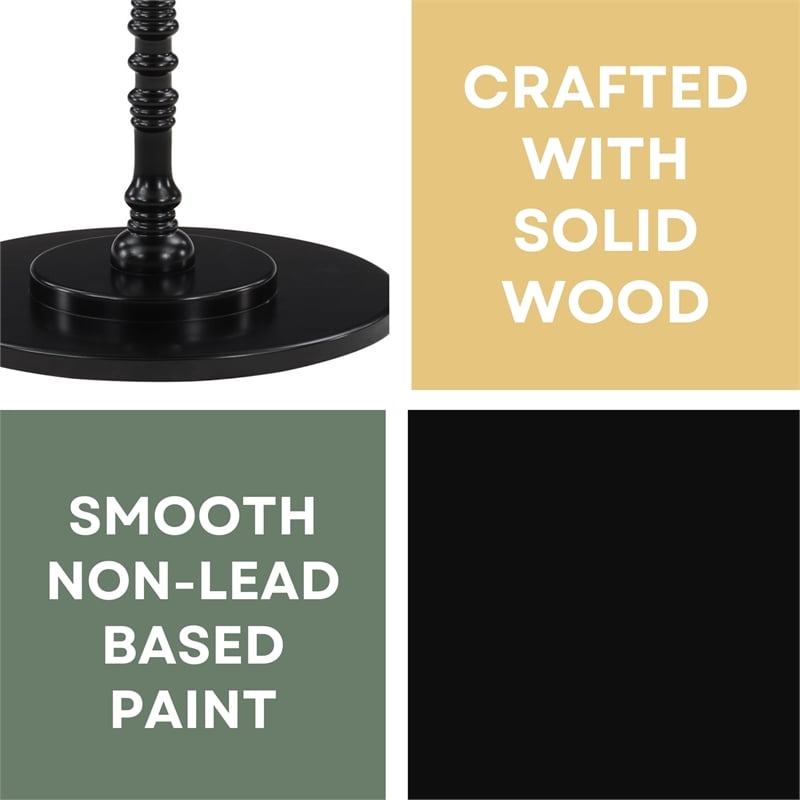 Classic Accents Sanibel Beach Spindle Table in Black Wood Finish