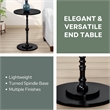 Classic Accents Sanibel Beach Spindle Table in Black Wood Finish