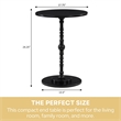 Classic Accents Sanibel Beach Spindle Table in Black Wood Finish