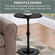 Classic Accents Sanibel Beach Spindle Table in Black Wood Finish